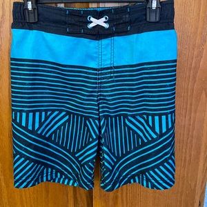 Boys Cherokee swim trunks.  Turquoise and black.  Size M.  Excellent condition